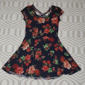 Ambiance royal blue floral red size Large